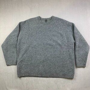 Lululemon Mens 2XL Alpaca Wool-Blend Crewneck Sweater Heathered Grey M3ENIS